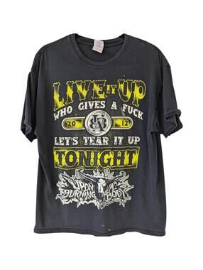 Vintage y2k Upon A Burning Body Shirt Large Black 2012 Metalcore Texas Hardcore